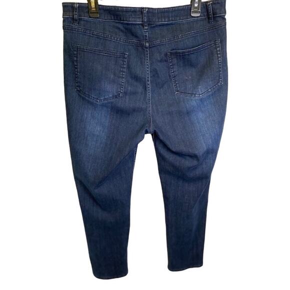 J Jill Denim Dark Wash Smooth Fit Slim Ankle Jeans- 14 - Picture 2 of 6